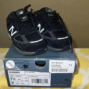 Black new balance 990 kids wide size 7 1/2